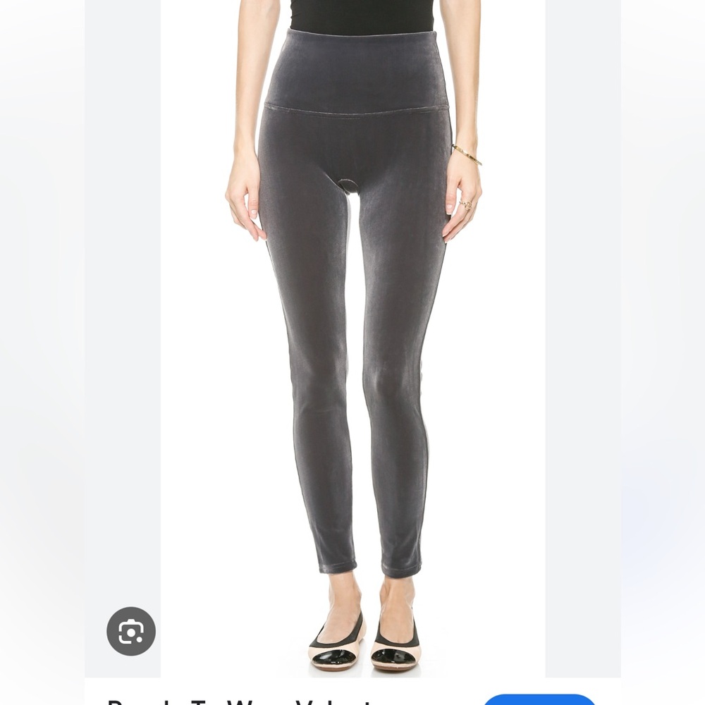 Spanx Olive Green Velvet Leggings